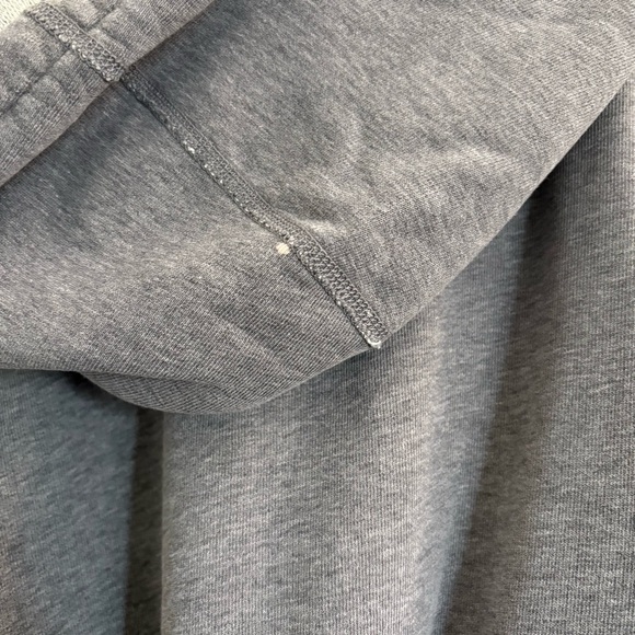 Wings + Horns Textured Gray Knit 100% Organic Cotton Robe with Belt One Size - Picture 8 of 13